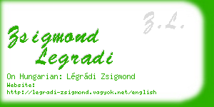 zsigmond legradi business card